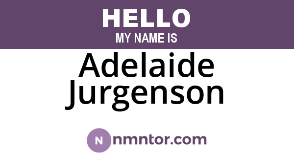 Adelaide Jurgenson
