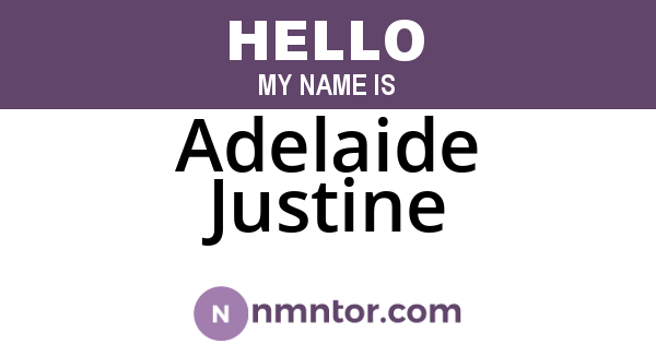 Adelaide Justine