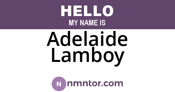 Adelaide Lamboy