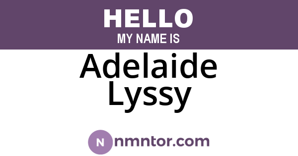 Adelaide Lyssy