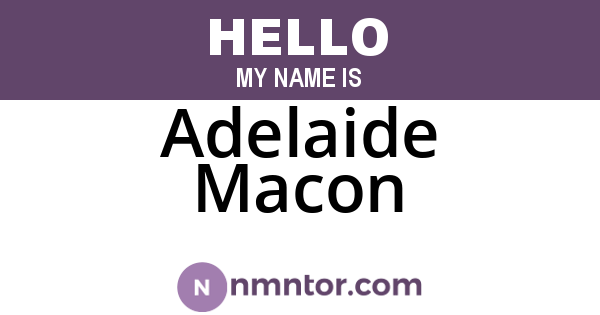 Adelaide Macon