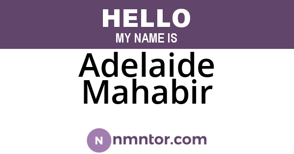 Adelaide Mahabir