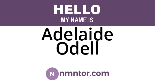 Adelaide Odell