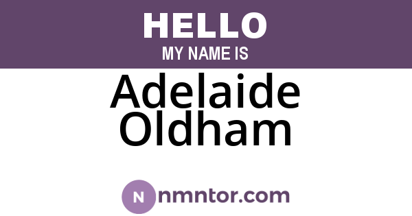 Adelaide Oldham