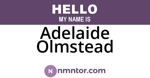 Adelaide Olmstead