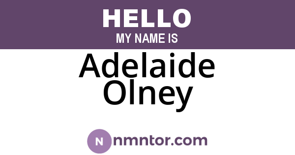 Adelaide Olney