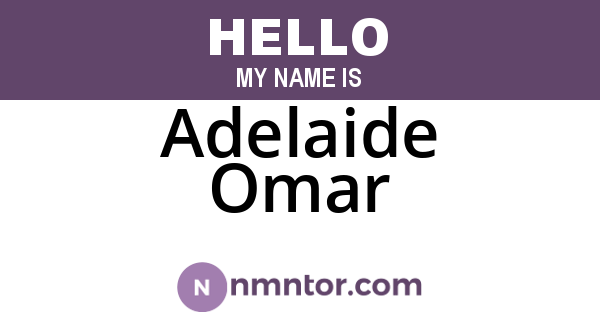 Adelaide Omar