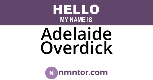 Adelaide Overdick