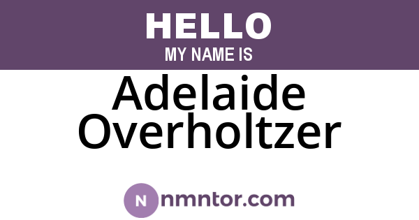 Adelaide Overholtzer
