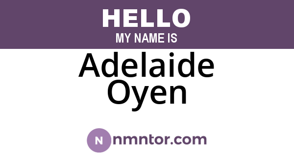 Adelaide Oyen