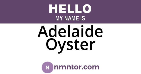 Adelaide Oyster