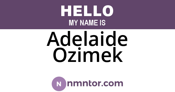 Adelaide Ozimek