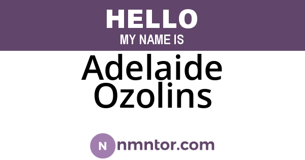 Adelaide Ozolins