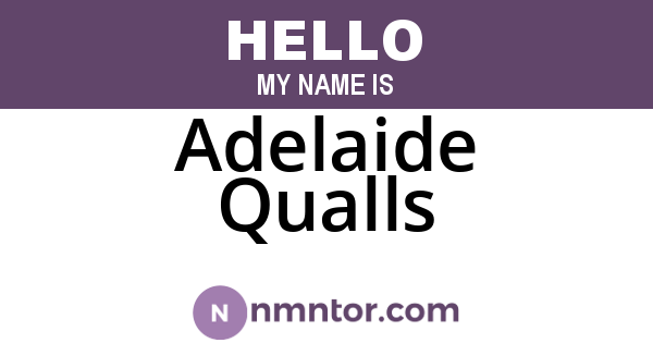 Adelaide Qualls
