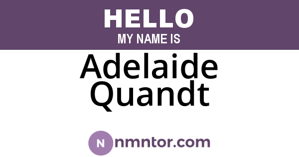 Adelaide Quandt