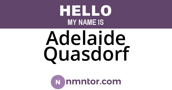 Adelaide Quasdorf