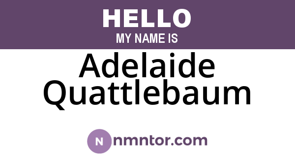 Adelaide Quattlebaum