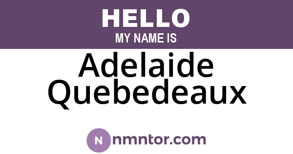 Adelaide Quebedeaux
