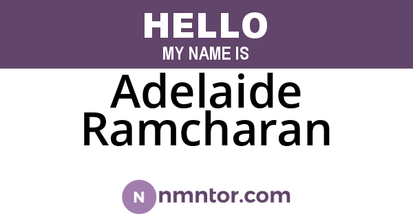 Adelaide Ramcharan