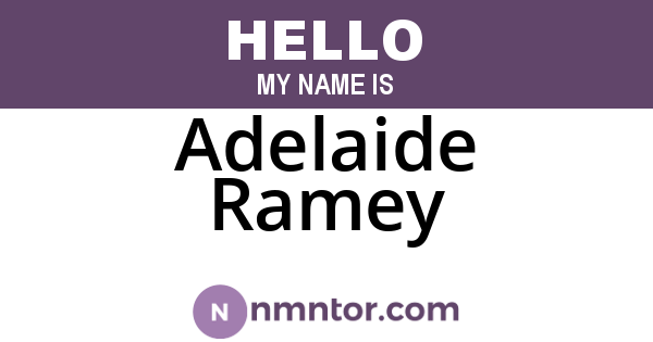 Adelaide Ramey