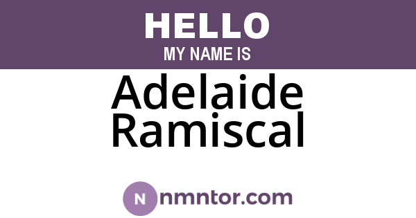 Adelaide Ramiscal