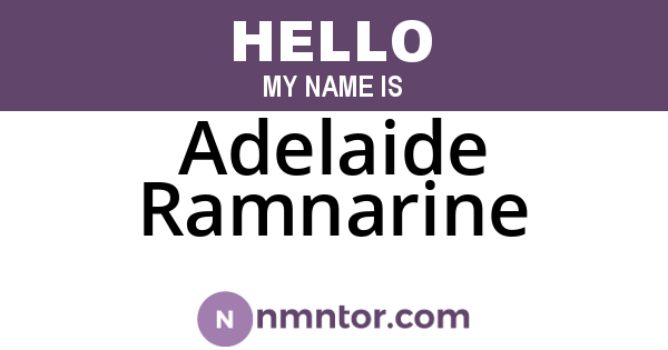 Adelaide Ramnarine