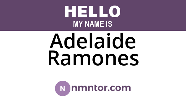 Adelaide Ramones
