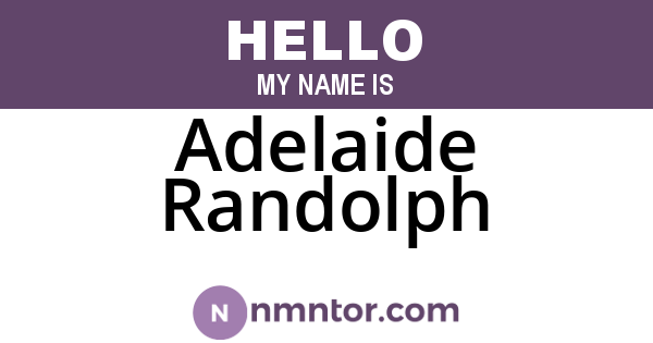 Adelaide Randolph
