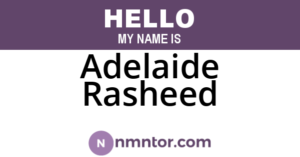 Adelaide Rasheed