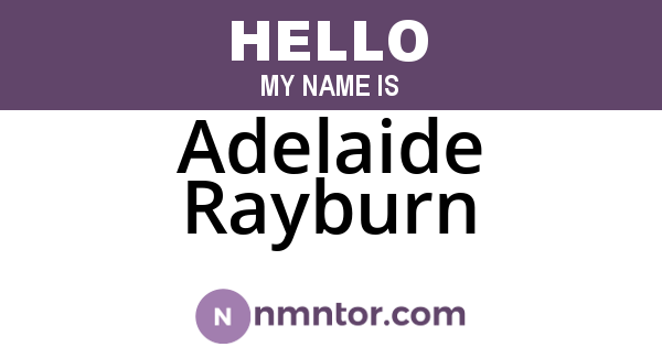 Adelaide Rayburn
