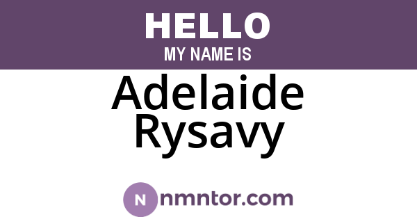 Adelaide Rysavy