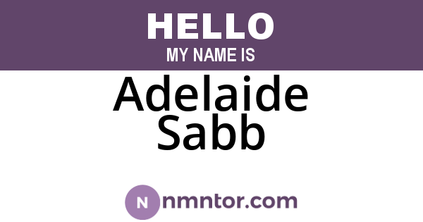 Adelaide Sabb