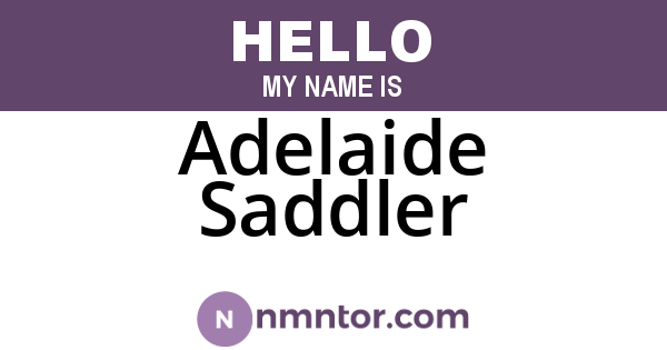 Adelaide Saddler