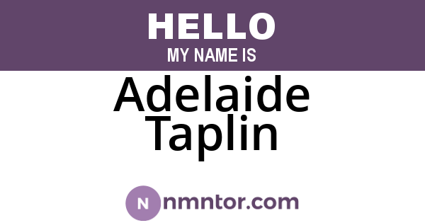 Adelaide Taplin