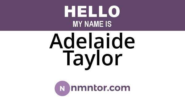 Adelaide Taylor