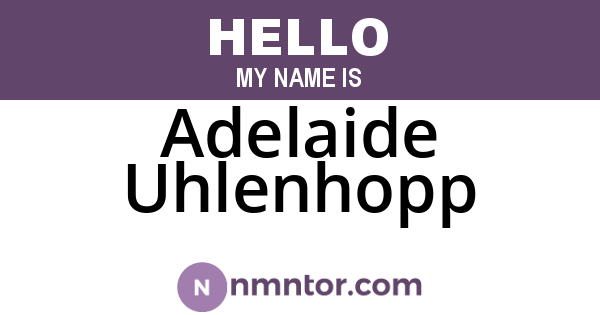 Adelaide Uhlenhopp