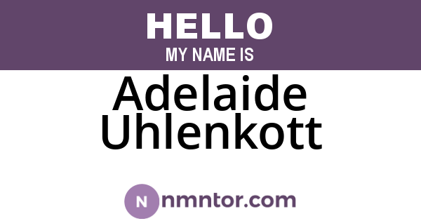 Adelaide Uhlenkott