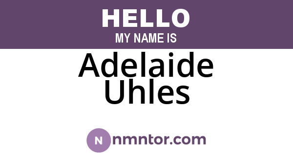 Adelaide Uhles