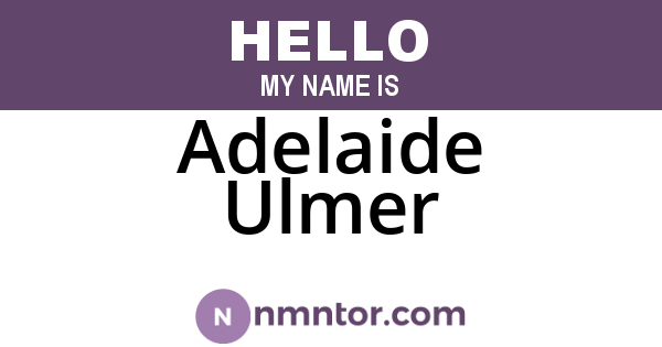 Adelaide Ulmer