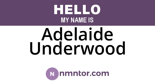 Adelaide Underwood