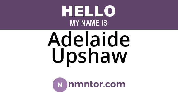 Adelaide Upshaw