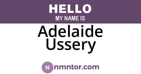 Adelaide Ussery