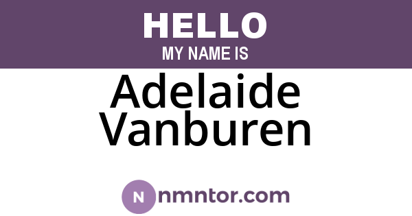 Adelaide Vanburen