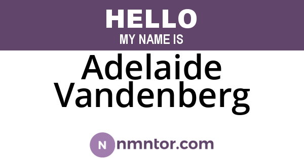 Adelaide Vandenberg