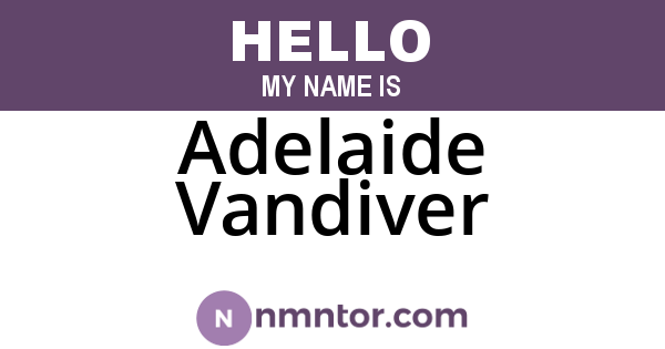 Adelaide Vandiver