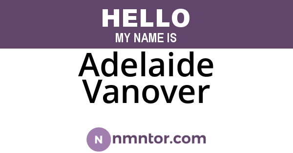 Adelaide Vanover