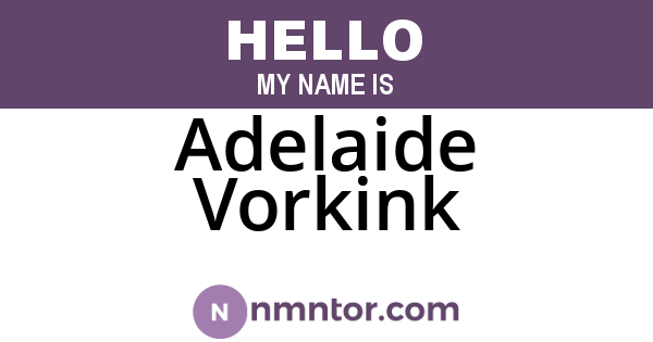 Adelaide Vorkink