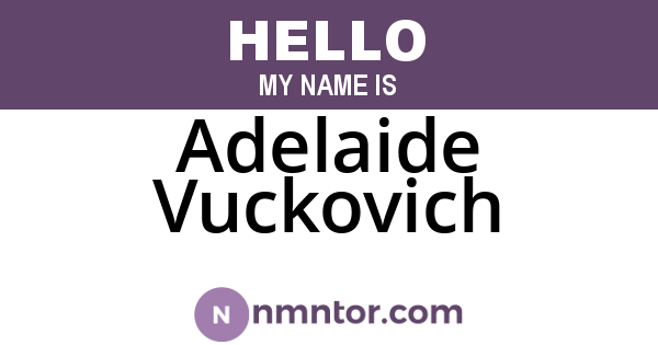 Adelaide Vuckovich