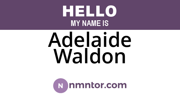 Adelaide Waldon