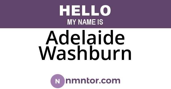 Adelaide Washburn